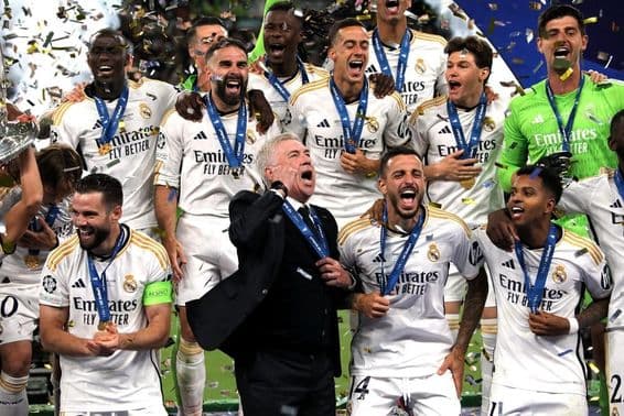 Real Madrid nyertes mérkőzés után ünneppel.