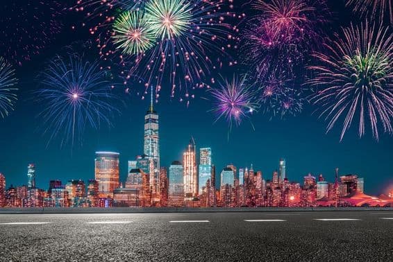 Dubai éjszaka tűzijáték.