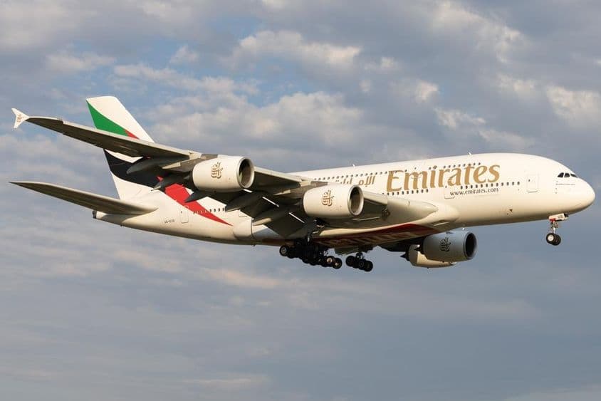 Emirates Airbus A380-861 repülőgép.