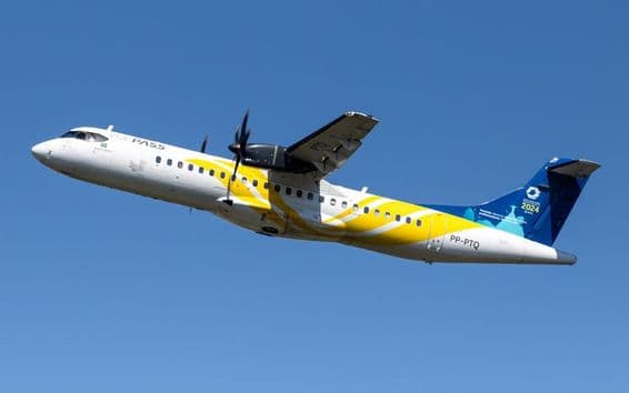 ATR 72-600 repülőgép a levegőben.