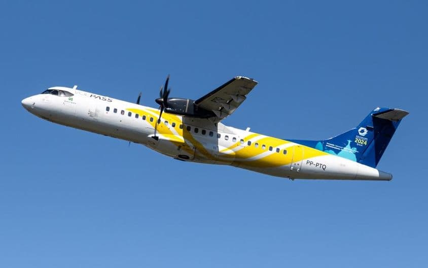 ATR 72-600 repülőgép a levegőben.