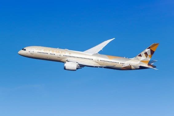 Etihad Airways Boeing 787-9 Dreamliner repülőgép.
