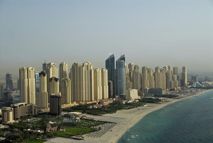Vízparti ingatlanok Dubaiban.