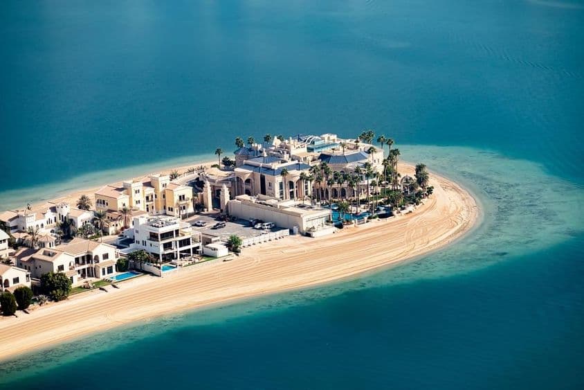 A Palm Jumeirah, Dubai, Egyesült Arab Emírségek.