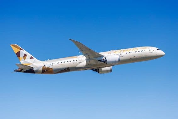 Etihad Boeing 787-9 Dreamliner repülőgépe.
