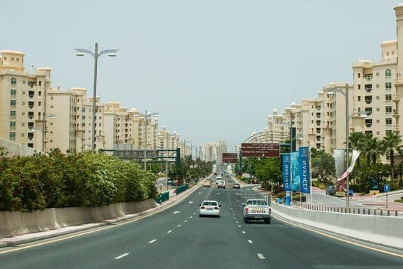 A dubaji forgalom csúcsidőn kívül.