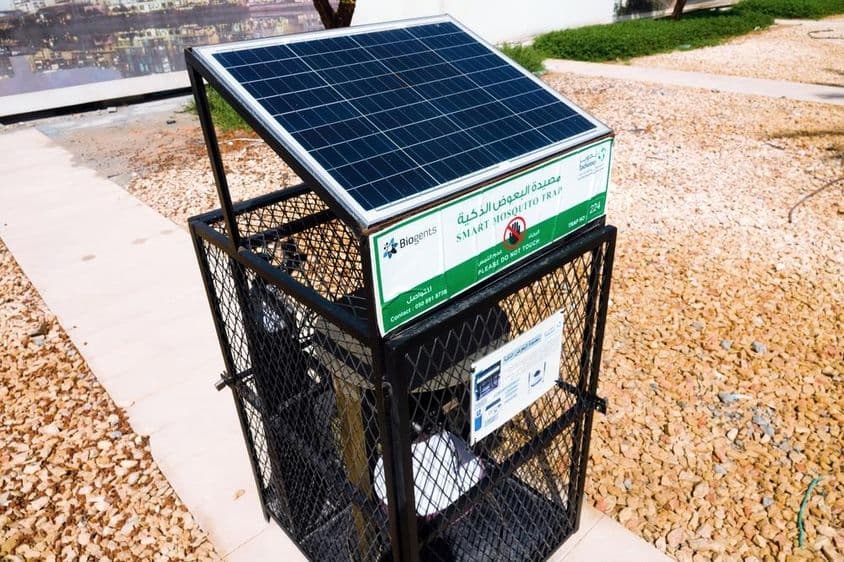 Abu Dhabi, szúnyoggyilkos utcai ipari eszköz.