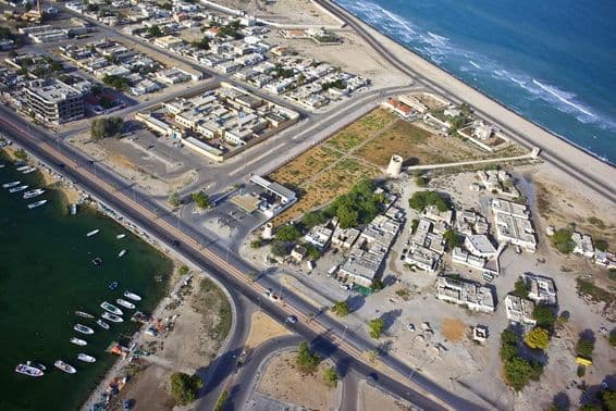 Umm Al Quwain felülnézetből.