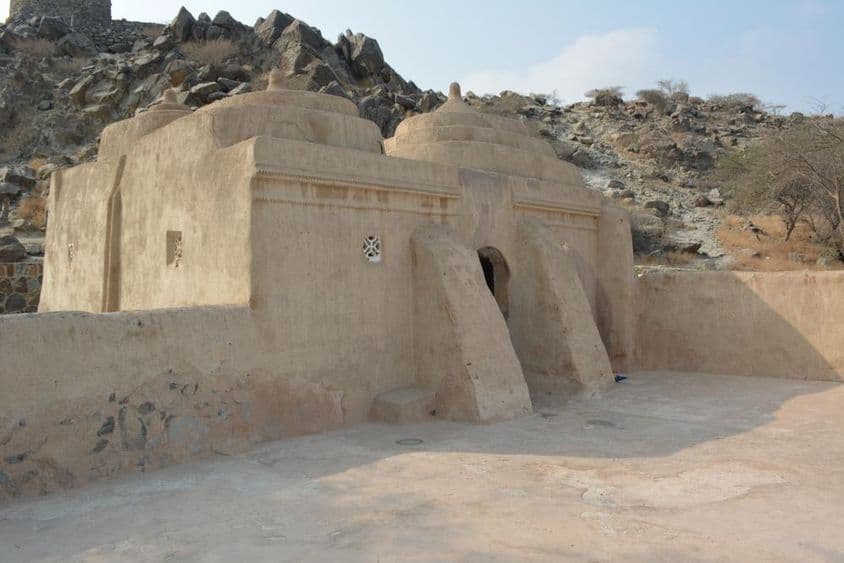 Az Al Bidya mecset Fujairahban, az Egyesült Arab Emírségekben.