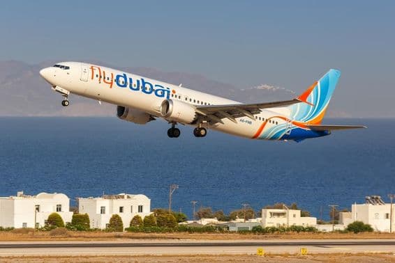FlyDubai Boeing 737 MAX 9 repülőgép.