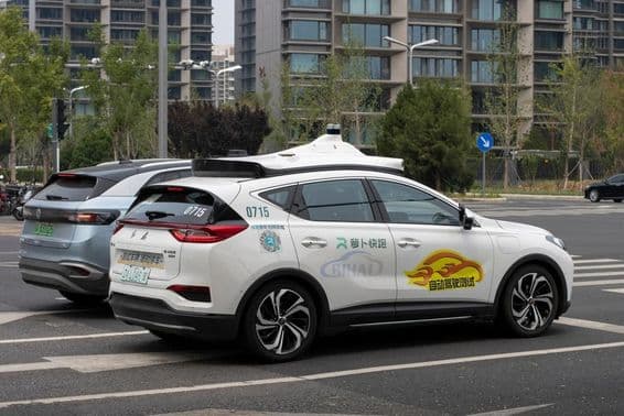 A kínai technológiai óriás, a Baidu önvezető robotaxija.
