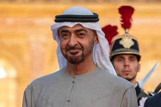 Mohamed bin Zayed Al Nahyan, az Egyesült Arab Emírségek elnöke.
