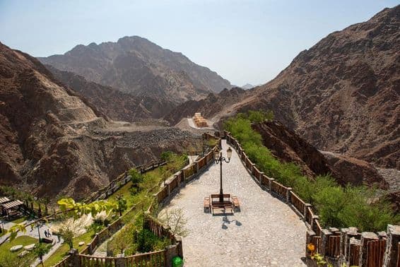 Gyönyörű park a Sharjah-hegységben.