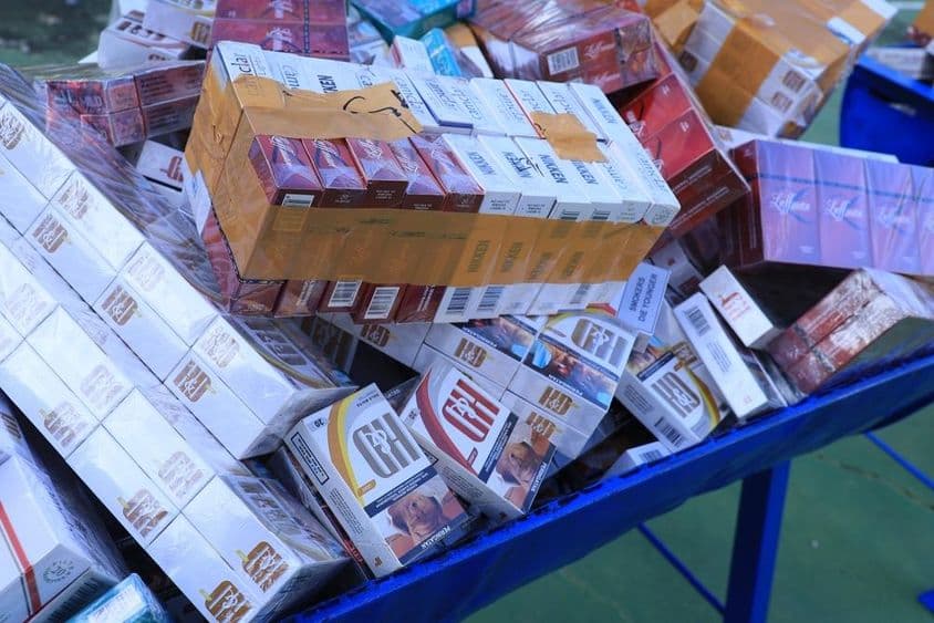 Illegális cigaretták lefoglalva.