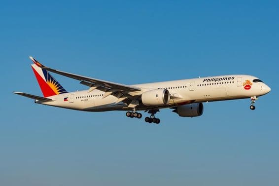 A Philippine Airlines Airbus A350-900-as repülőgépe.