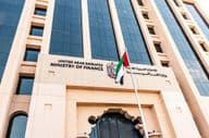 Az Egyesült Arab Emírségek Pénzügyminisztériumának fenséges épülete Dubaiban.