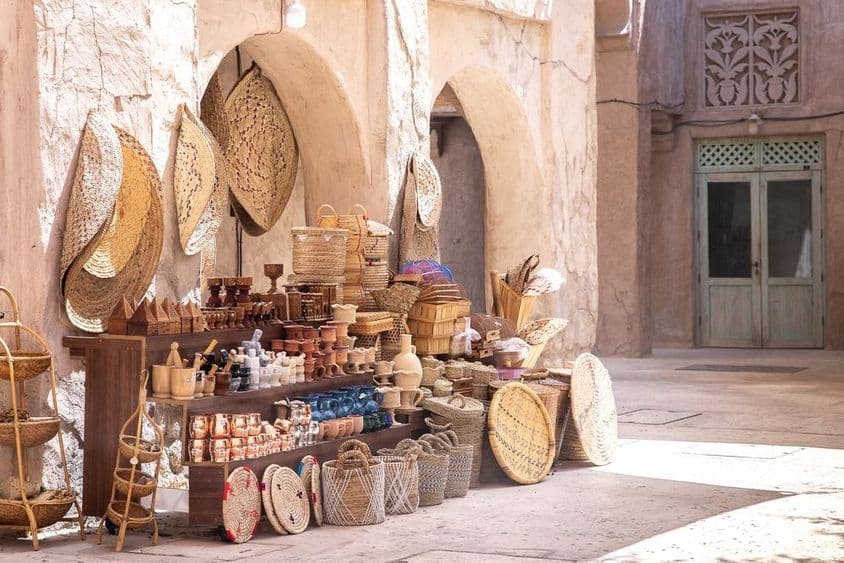 Al Seef Heritage Souq arab piac, Dubai Deira.