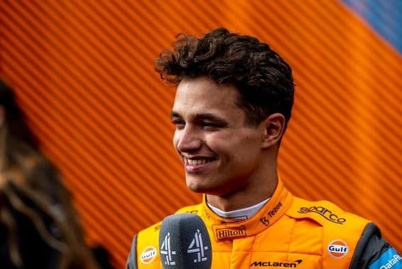 Az Egyesült Királyságból származó Lando Norris a McLaren F1 Team színeiben.