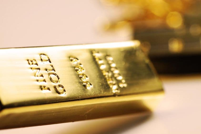 999,9 tisztaságú aranyrúd.