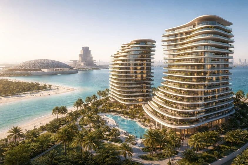 Baccarat Rezidencia Saadiyat panoráma.