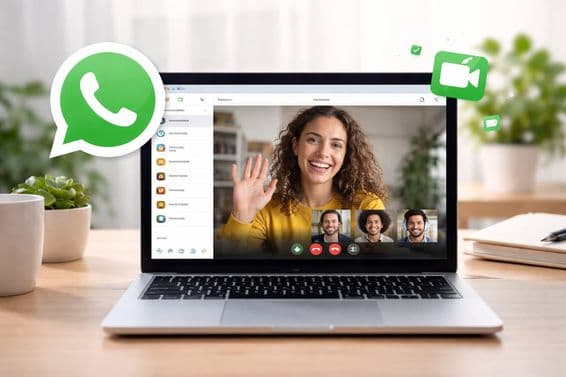 WhatsApp Web videóhívás képernyőn