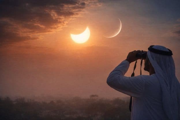 Veszélyes holdsarló megfigyelés.