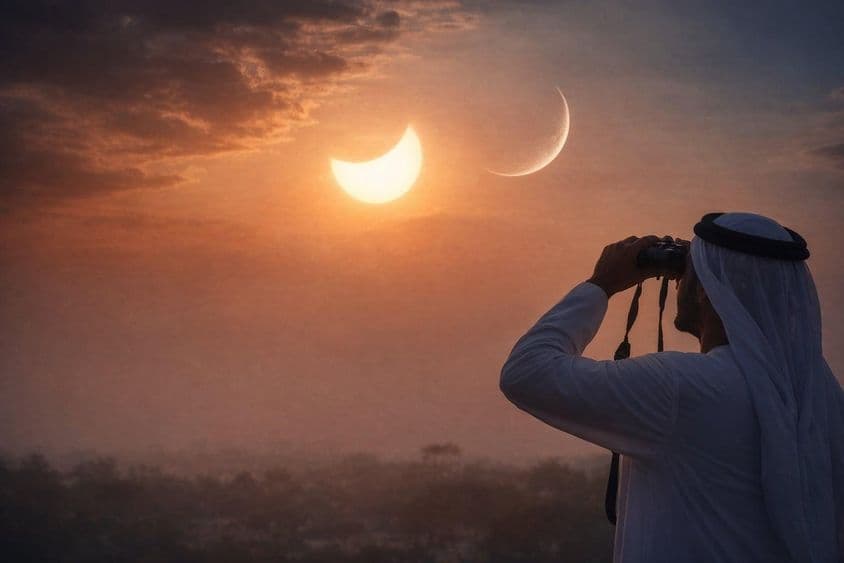 Veszélyes holdsarló megfigyelés.