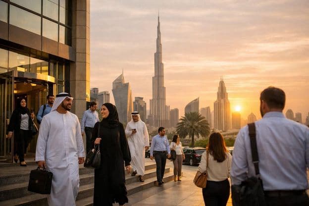 Irodai munka után hazafelé a naplementében.