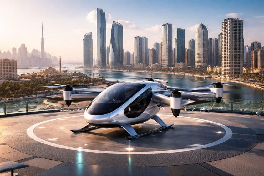 Sharjah légi taxi: eVTOL a vertiporton