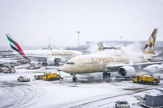 Téli vihar légi káosz