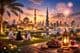 Eid ünnep Dubai látkép