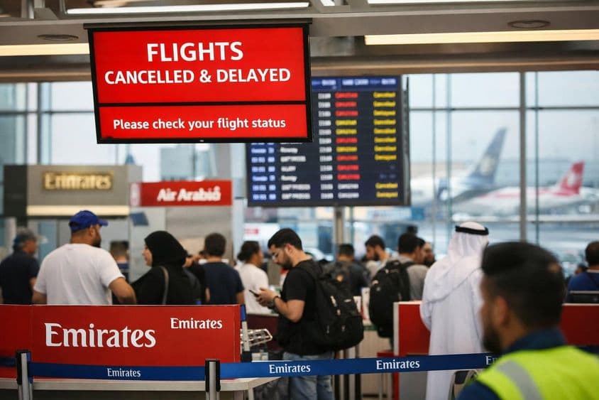 Légtérzár miatti járattörlések