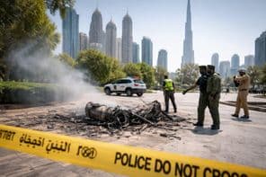 Lehullott törmelék biztonsági figyelmeztetés