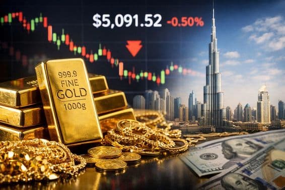 Dubai aranyár csökkenése piac