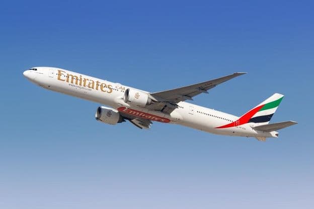 Emirates Boeing 777-300ER repülőgépe.