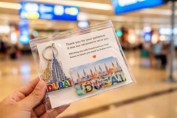 Megható búcsú dubai repülőtéren