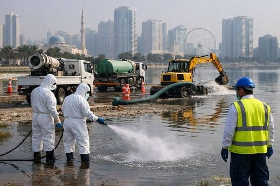 Eső utáni fertőtlenítési művelet