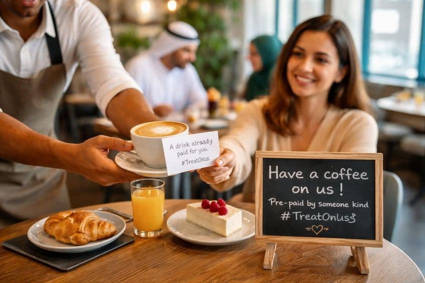 Előre fizetett kedvesség pillanata