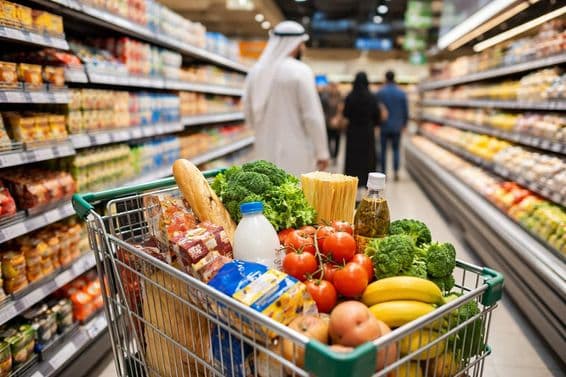 Szupermarket kosár mindennapi bevásárlás