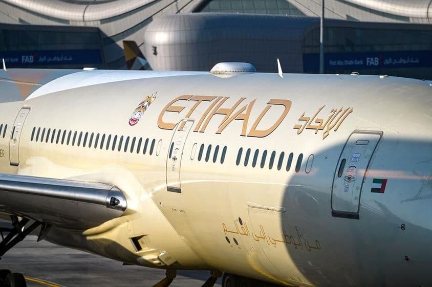 Az Etihad Airways festését viselő repülőgép