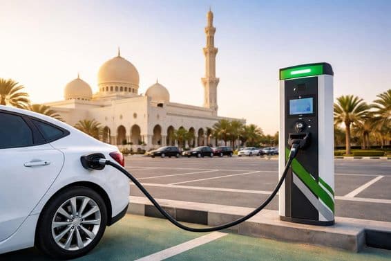 Elektromos töltés mecset parkolóban