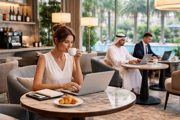 Modern hotel munkakörnyezet hangulat