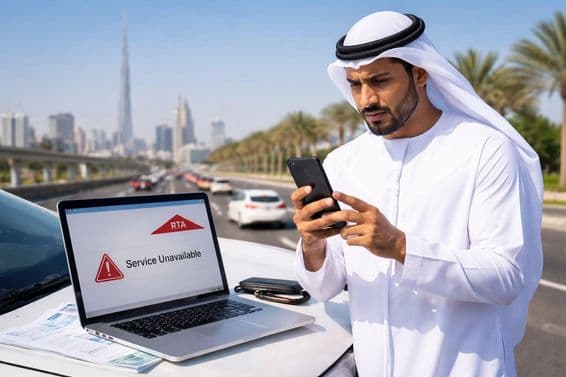 RTA rendszerhiba dubai közlekedésben