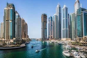 Dubai Marina panoráma látvány