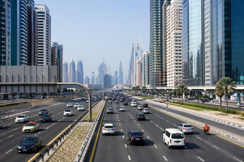 Modern városi autópálya forgalom