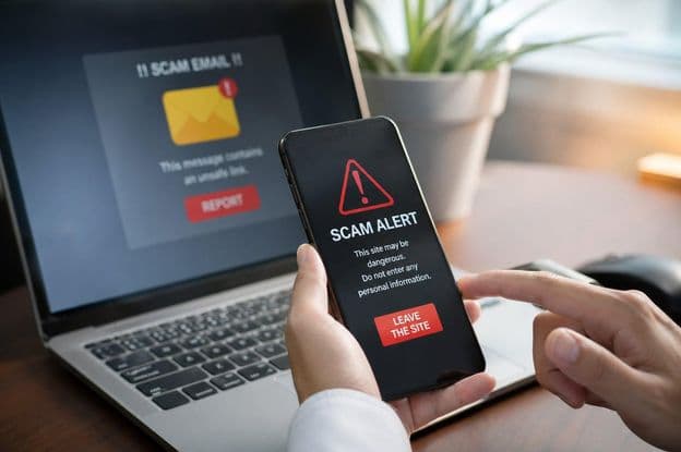 Online csalás figyelmeztetés