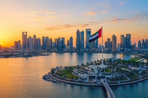 Sharjah ipari fejlődés naplementében