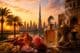 Dubai illatú arany naplemente