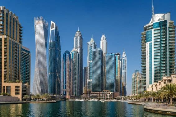 Dubai Hőség Városi Látkép