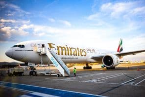 Az Emirates repülőgépe